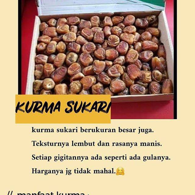 

Kurma Sukari/ kurma sukari Al Qossim/ kurma raja/ kurma madinah/ kurma madu