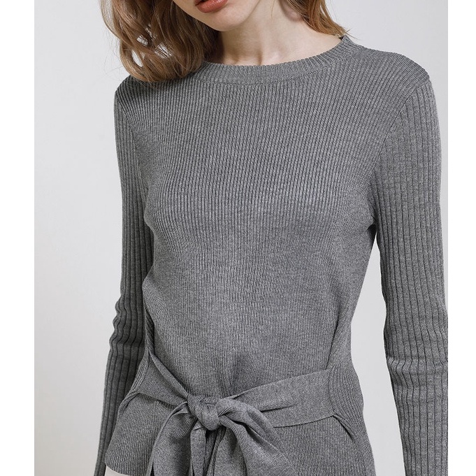 [S.T]Formal Tie Waist Knit Sweater 2699 (S-XXL)