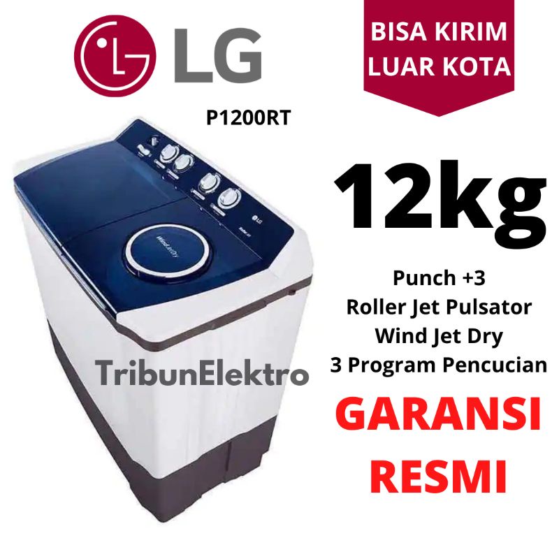 Mesin Cuci 12kg 2 Tabung LG
