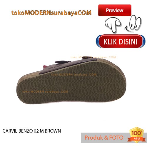 CARVIL BENZO 02 M BROWN sandal pria casual slide