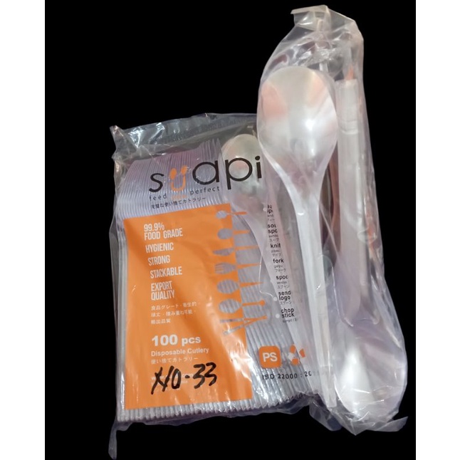 Sendok Makan/Sendok Plastik SUAPI Warna Bening