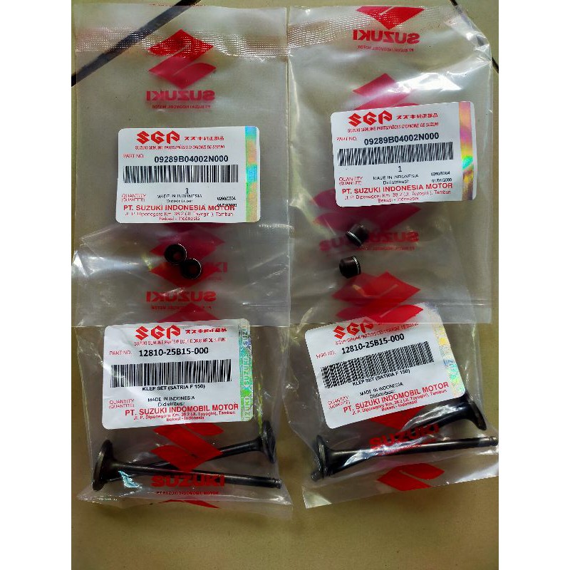 KLEP SET PAYUNG KLEP SET+SEAL KLEP SIL SUZUKI SATRIA FU 150 ORI