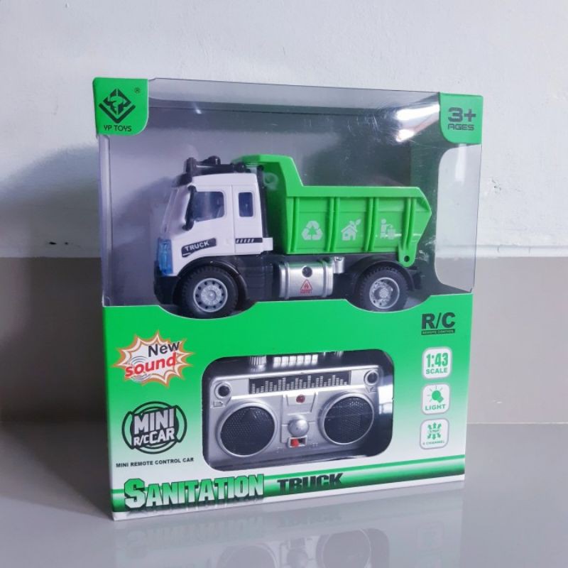 Rc Mini Car Truk Sampah - Mainan Remote Control Mobil Truck Anak