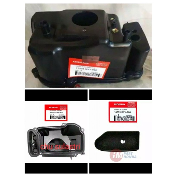 box filter, tutup filter dan busa beat,scoopy,spacy karbu original AHM