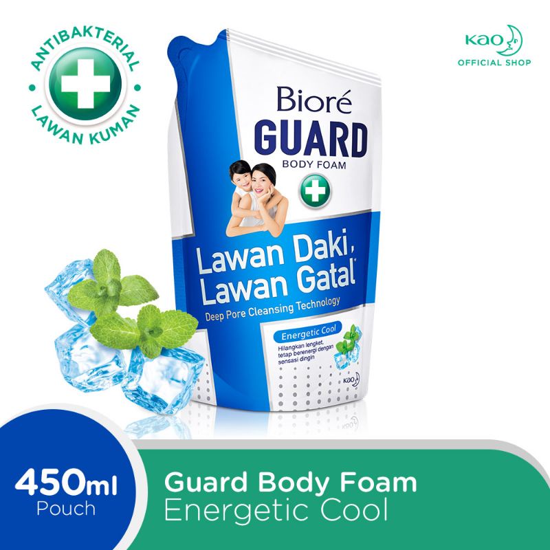BIORE GUARD BODY WASH 450ML / SABUN CAIR REFILL KESEHATAN LAWAN DAKI LAWAN KUMAN / SABUN MANDI CAIR 