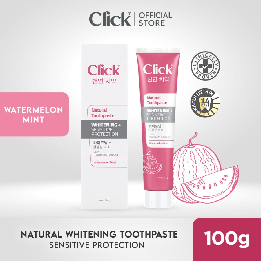 Click Natural Toothpaste Whitening + Sensitive Protection