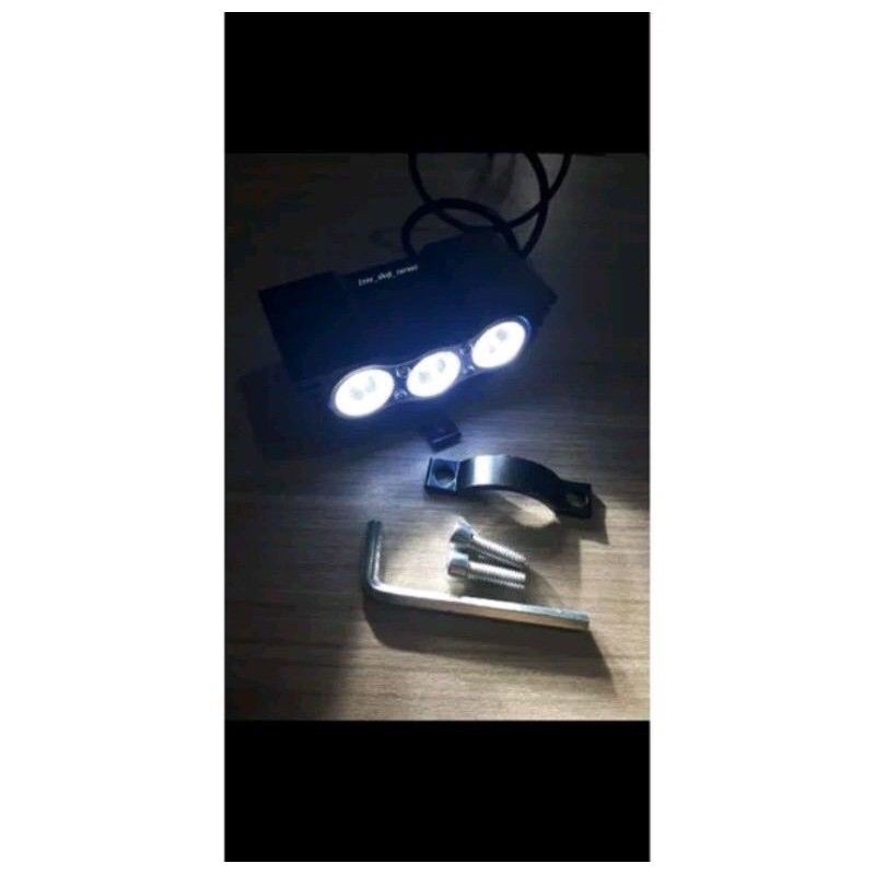 Promo Lampu tembak OWL mata elang 3 mata Led White Universal Lampu Motor Sorot OWL  Cree 3mata ultrafire-1