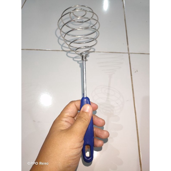 kocokan telur kocokan kue manual gagang plastik