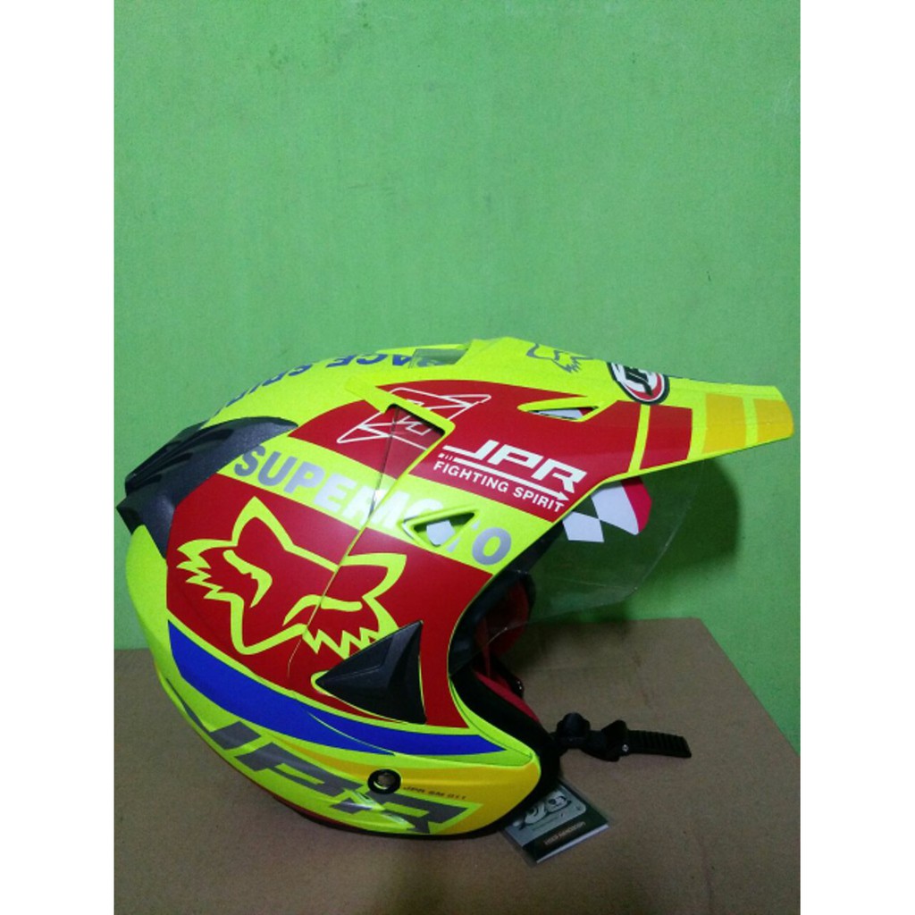 helm halface jpr,semicross,cross,supermoto,fox Terbaik