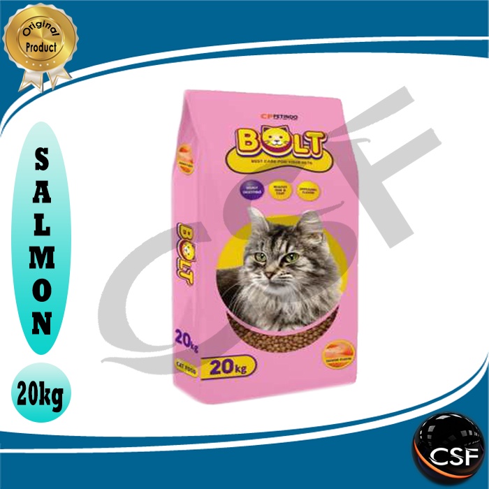 Makanan Kucing kering BOLT 20kg Salmon ( EKSPEDISI )