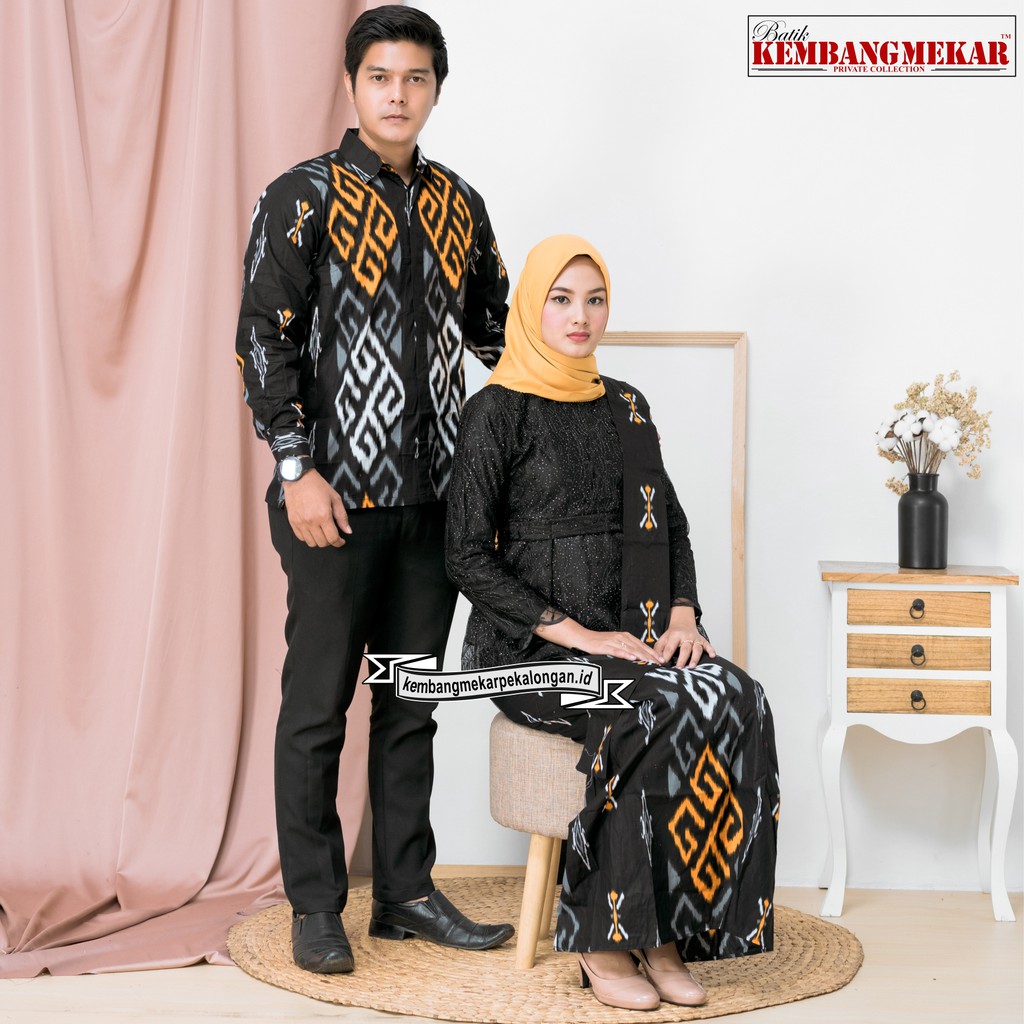 REAL COUPLE KEMEJA + ROK SPAN MOTIF SONGKET TROSO