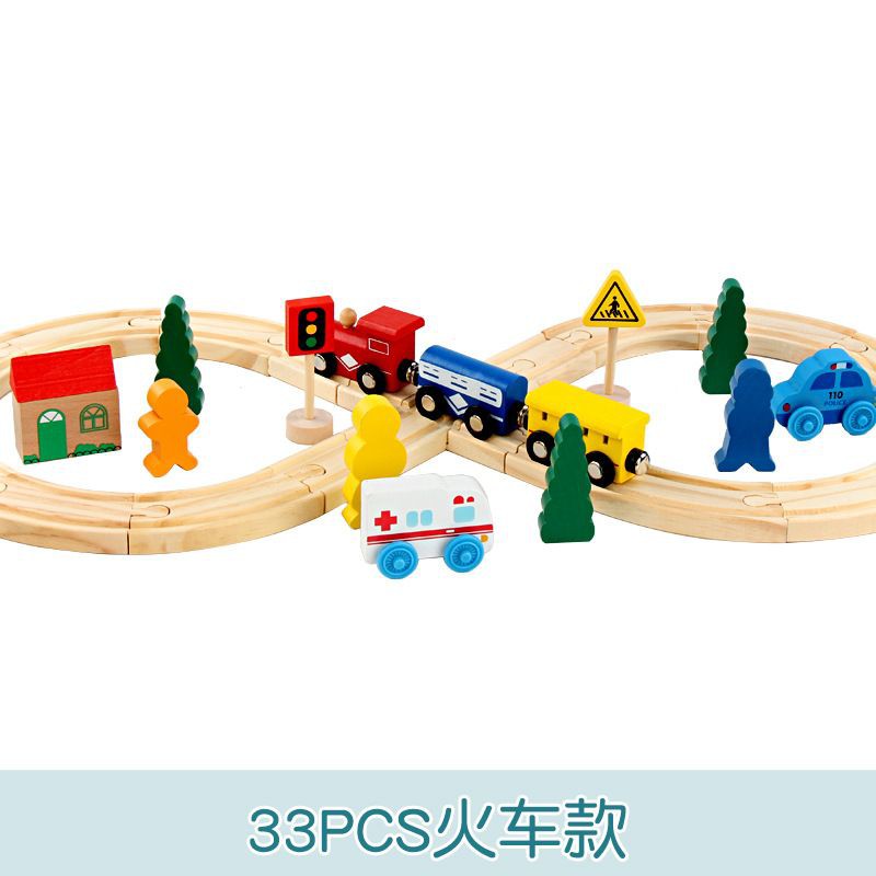 33 pcs train track set / mainan rel kereta api anak / train railway toys