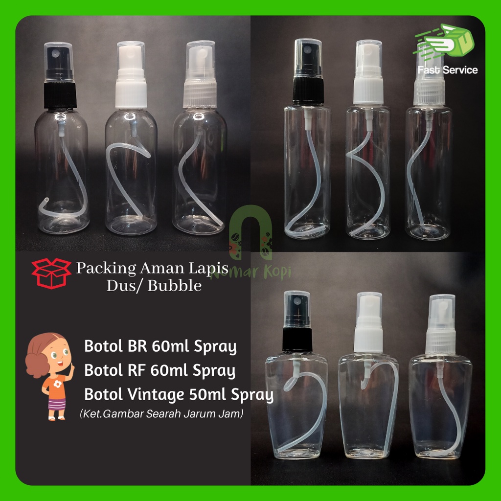 Botol 30ml Spray BR PET Parfum Hand Sanitizer Serum Bening Tebal