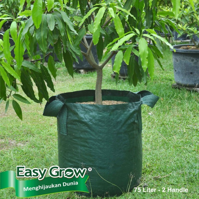 EASY GROW - PLANTER BAG 75 LITER - size 46 x 46 cm - planterbag easy grow - merk EASY GROW ASLI