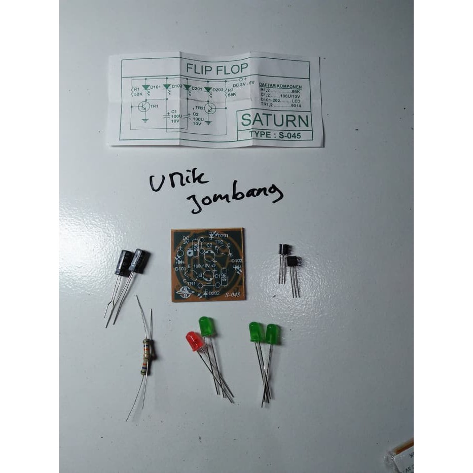 DIY Kit Edukasi Rangkaian Lampu Flip Flop 1 set PCB+Komponen