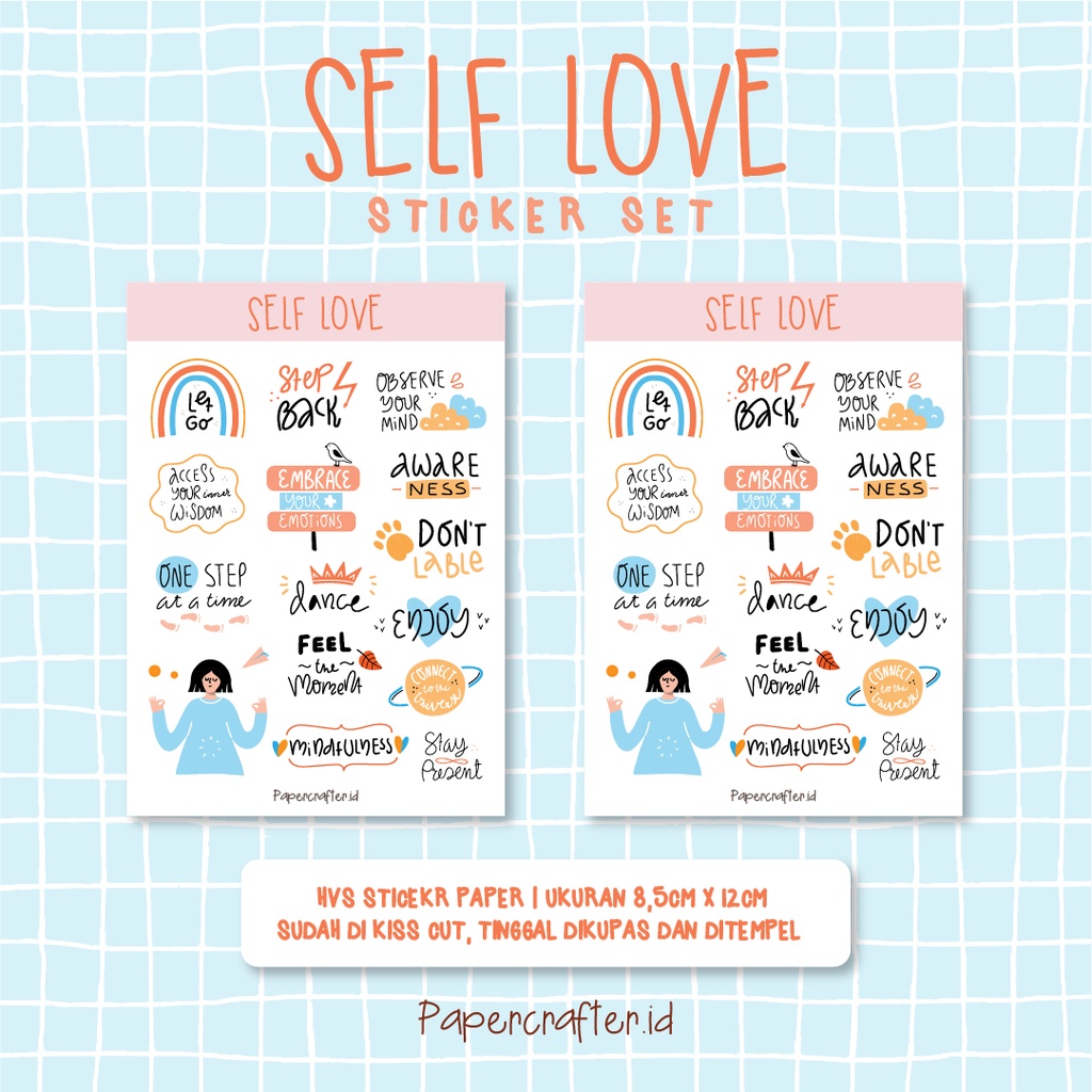 

Stiker Aesthetic | Stiker Tumbler | Stiker HP | Stiker Diary - Self Love