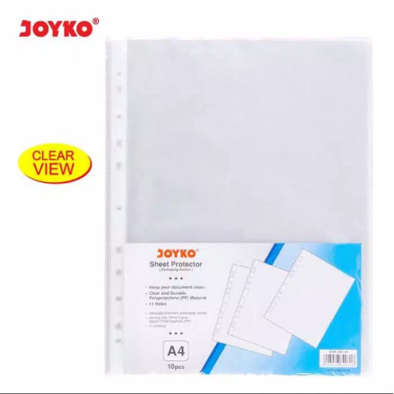 map pelindung kertas / dokumen sheet protektor joyko SH 202 .10 A 4 /1 pak isi 10 pcs