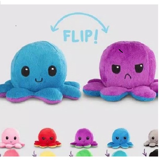 Boneka Gurita/Octopus/Cumi Cute/Ubur-Ubur Bolak Balik Lucuu Imut Kado