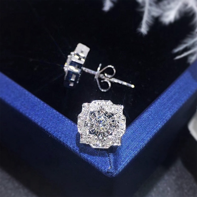 Anting Stud Hias Batu CZ Serbaguna Untuk Wanita