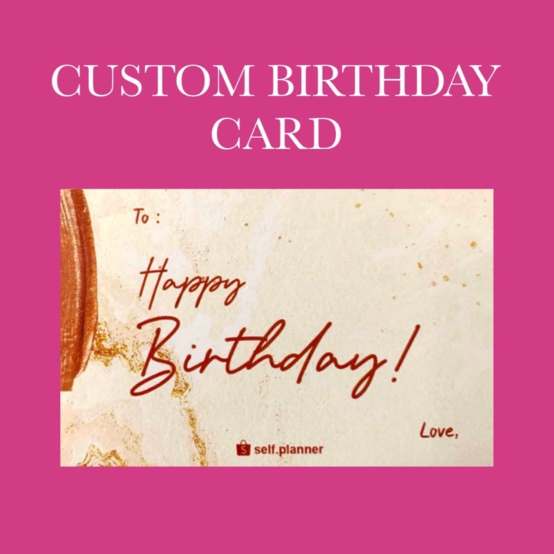 KARTU UCAPAN / BIRTHDAY CARD CUSTOM / MERRY CHRISTMAS