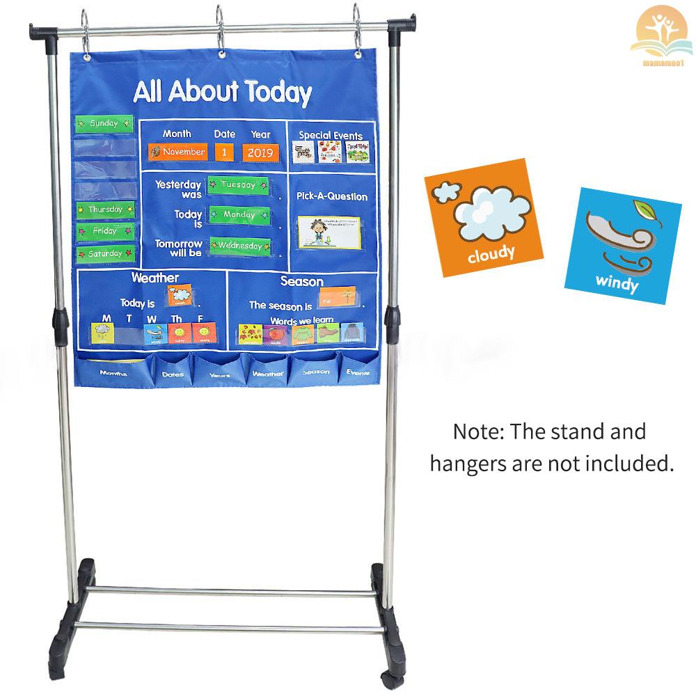 School Classroom Pocket Chart with Date Month Year Week Season Weather Event Cards Teacher Teaching Tool All about Today Activity Learning Resource