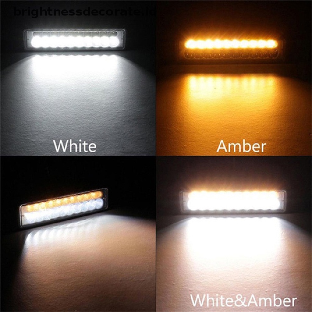 1pc Lampu Led Kerja 6 &quot;60W Warna Putih / Amber Untuk Fog Lamp Mobil Offroad