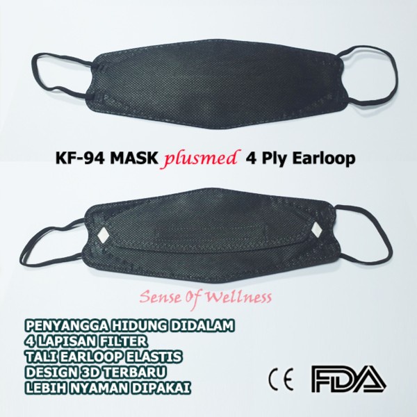 Masker KF94 SENSE OF WELLNESS Convex 4Ply 10 Pcs Medis Korea KF 94 Disposable 4 PLY Evo Mask