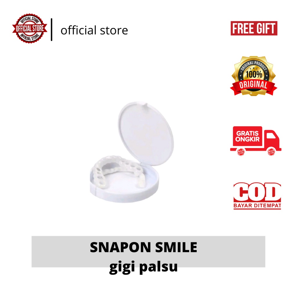 Original Sepasang Snap on snapon smile gigi palsu