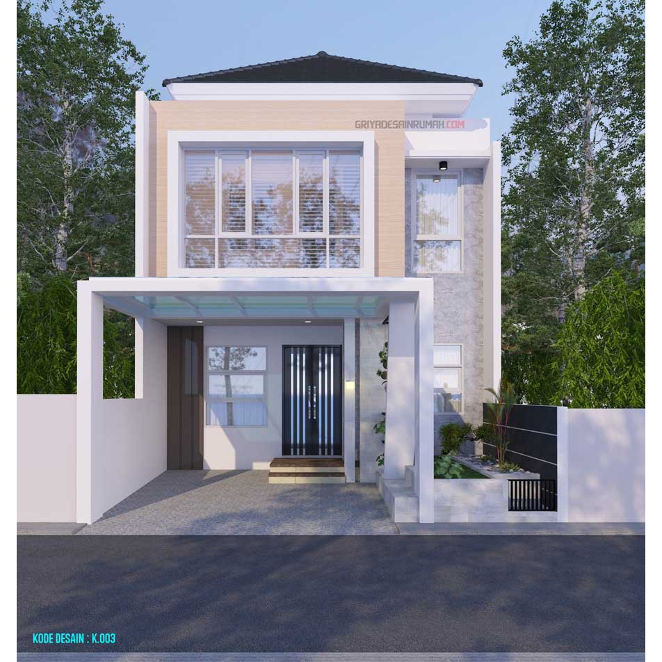 Jual Desain Rumah Minimalis 2 Lantai Lebar 75 Meter Indonesia Shopee Indonesia