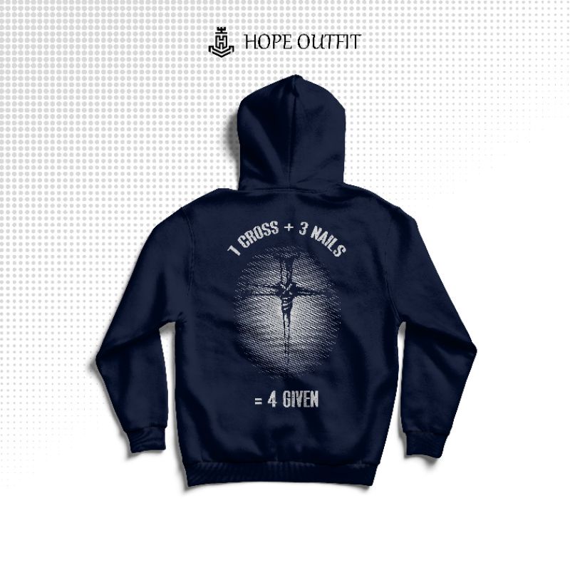 Jaket Hoodie Rohani Kristen Forgiven - 4 Given
