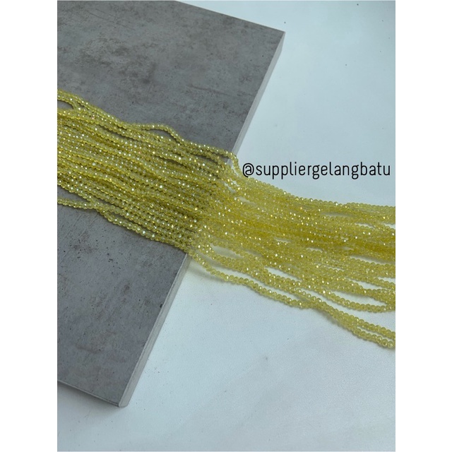 Crystal Ceko kilap 4mm yellow quartz kuarsa kuning bening kristal acc