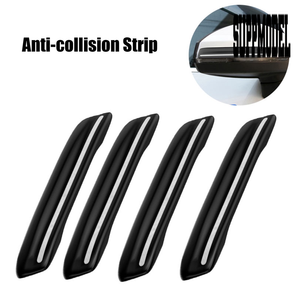 4pcs / Set Stiker Strip Pelindung Kaca Spion Mobil Universal Anti Tabrakan / Gores