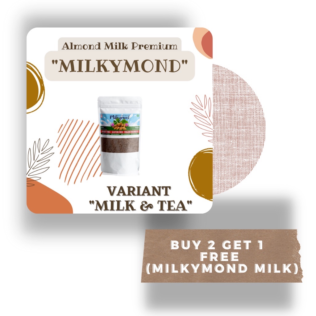 [BUY 2 GET 1 FREE] Susu Almond Premium MILKYMOND Milky Almond 180 Gram Variant 4 Rasa Tea Teh Susu