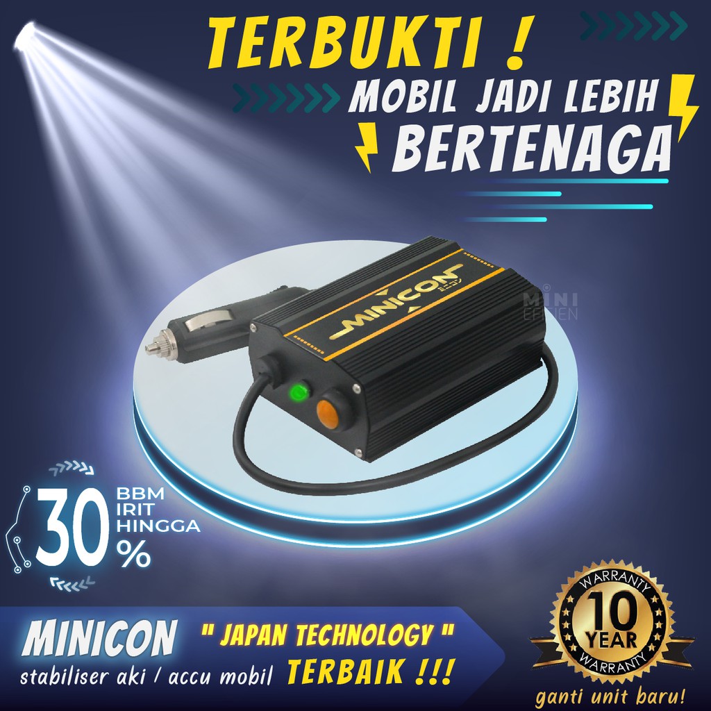 MINICON VOLT STABILIZER AKI ACCU MOBIL ORIGINAL GARANSI 10 TAHUN