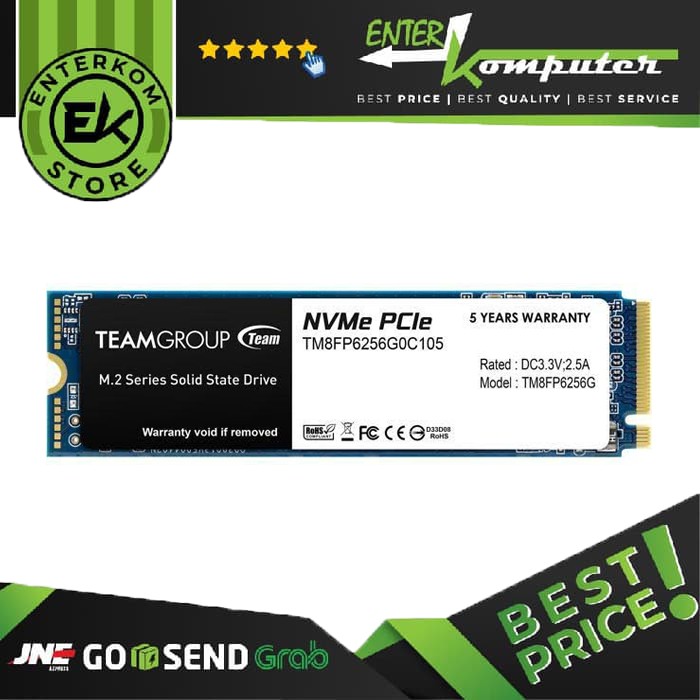 SSD Team M.2 2280 TM8FP6256G0C101 - 256GB R 1500MB/s / SSD 256GB