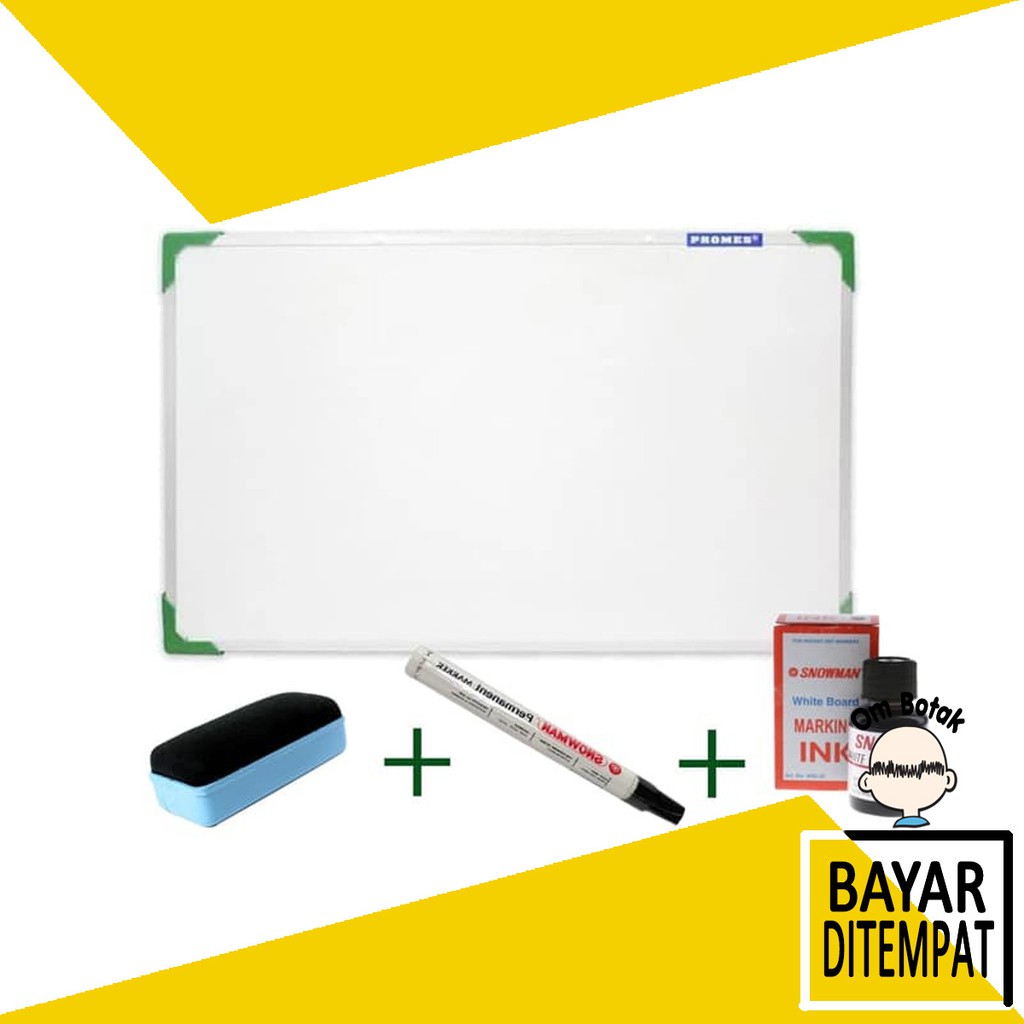 

NazlaStore Paket Lengkap PAPAN TULIS 70x50 (Besar) +spidol+refill+Penghapus