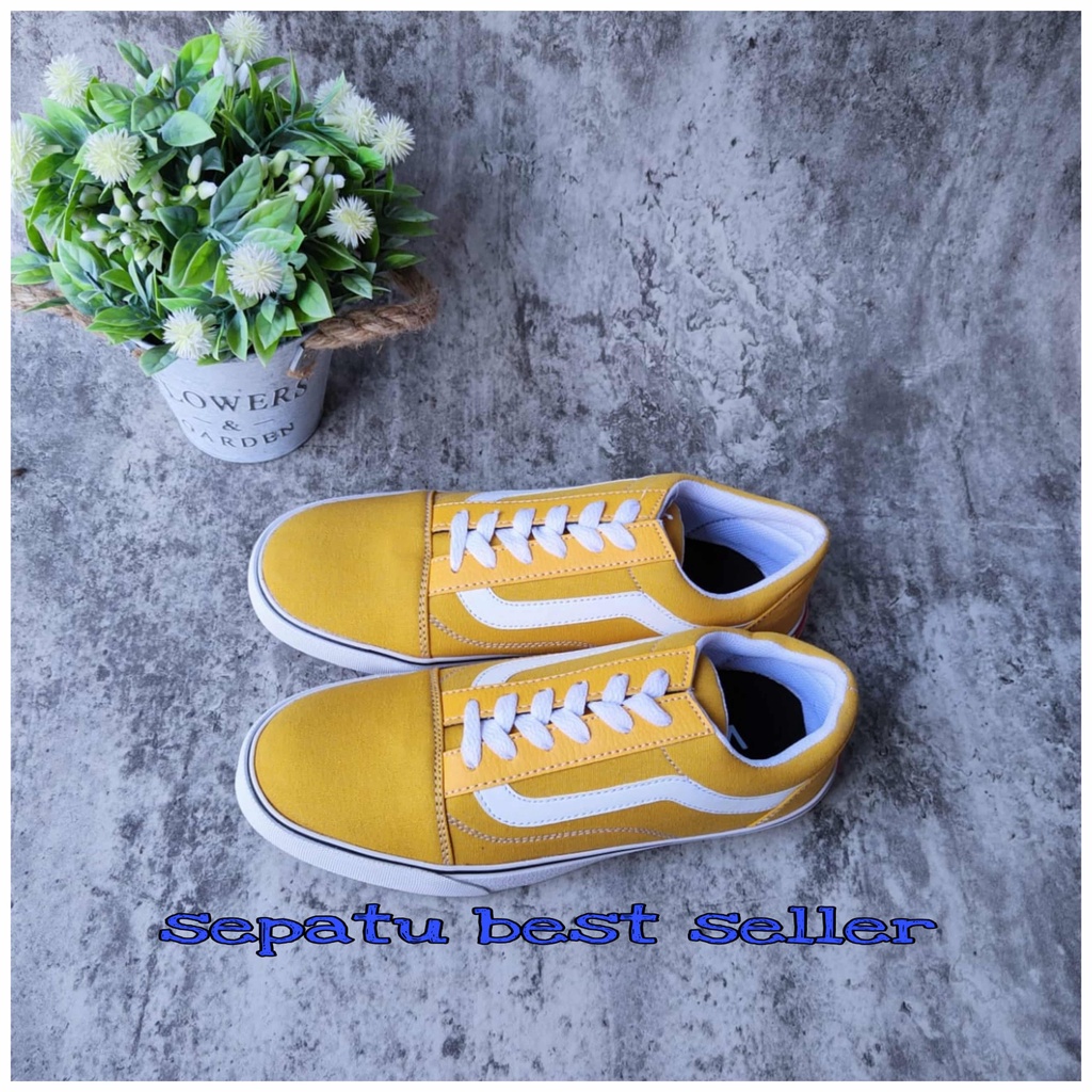 SEPATU SEKOLAH VANS121 OLD SCHOOL WARNA KUNING TERMURAH TANPA BOX