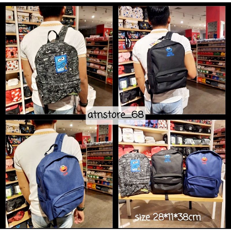 BACKPACK MINISO TAS RANSEL PUNGHUSNG SESAME STREET