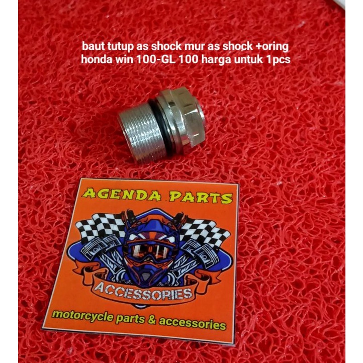 baut tutup as shock mur as shock +oring honda win 100-GL 100 harga untuk 1pcs