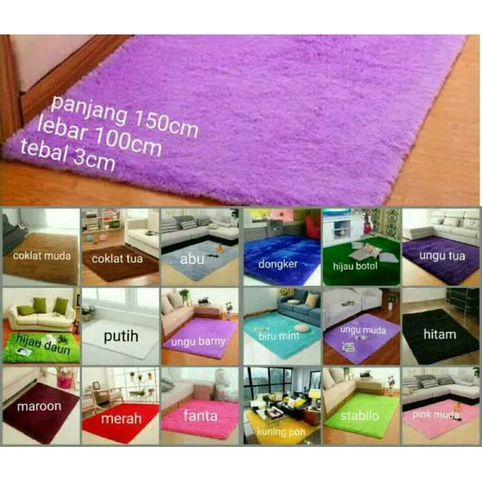 Karpet bulu tebal halus