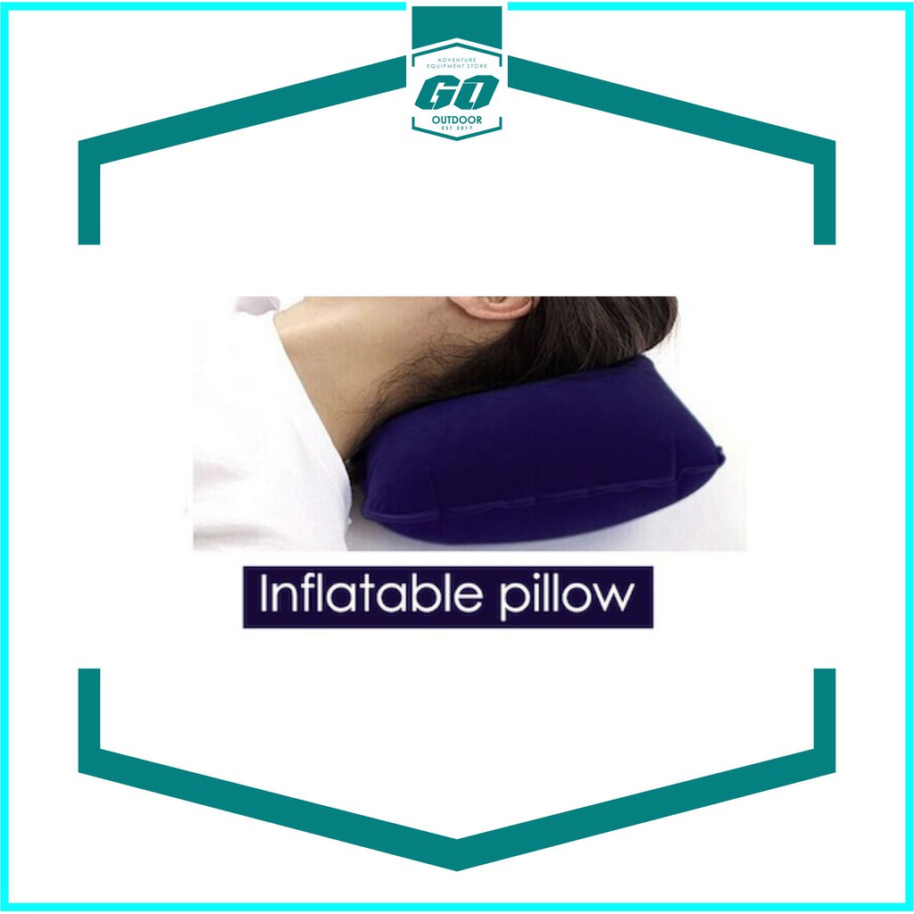 Bantal Angin Kotak Travel Pillow - Bantal Tiup Travel Air Pillow Portable Bantal Tidur Perjalanan