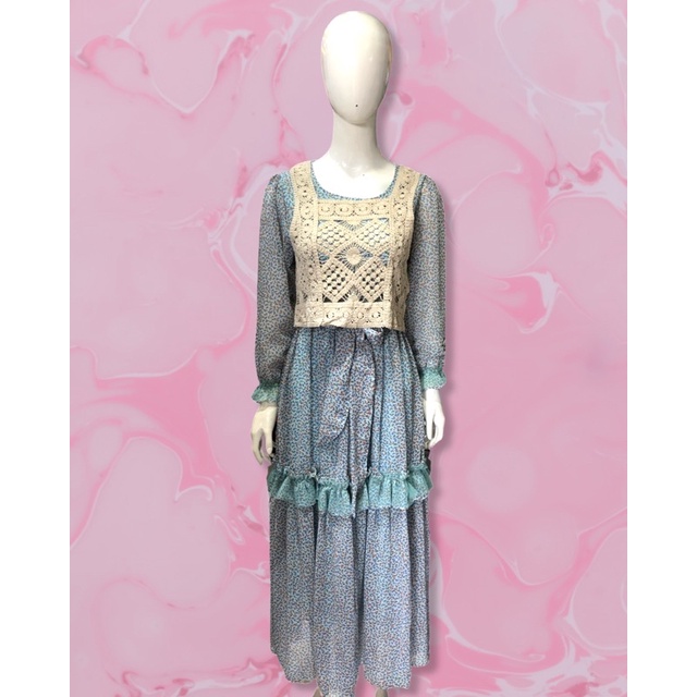 dress ceruty by yuna tanpa vest | gamis ceruti | dress sifon