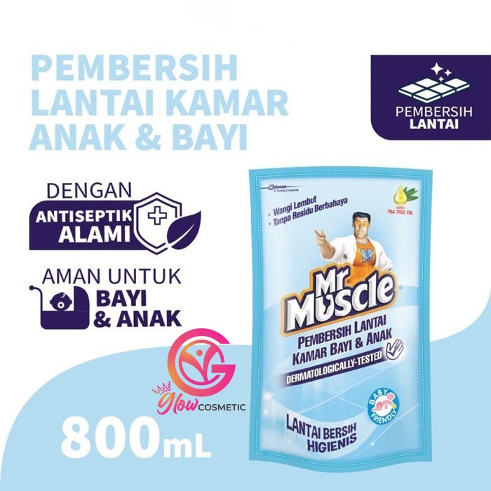 MR MUSCLE PEMBERSIH LANTAI KAMAR BAYU &amp; ANAK WITH TEA TREE OIL 800ML