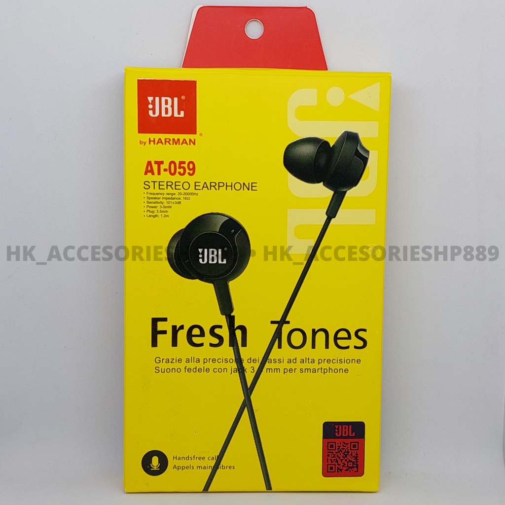 Headset JBL AT-059 Stereo Earphone Fresh Tones