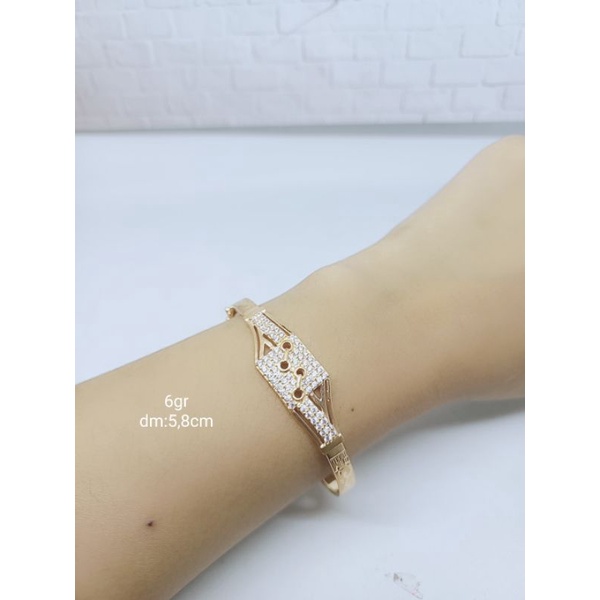 GELANG BANGLE CORR MP FULL/ GELANG PERAK ASLI SILVER 925 LAPIS EMAS/GELANG FASHION WANITA TERBARU