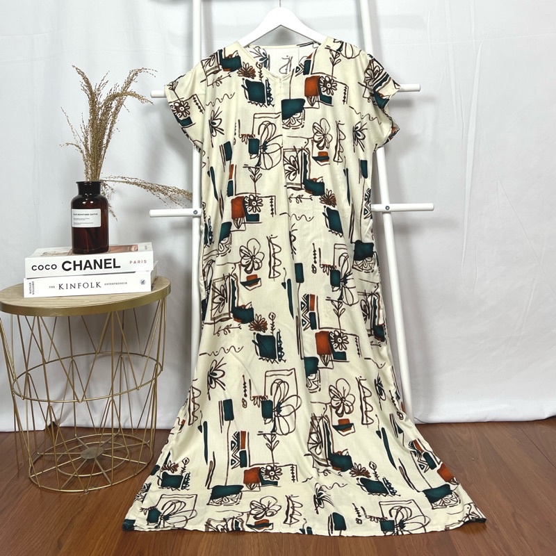 daster long semata kaki, daster panjang viral kekinian, daster rayon busui terlaris-Long Orchid