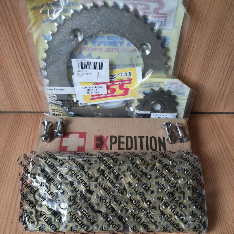 Gir set racing sss klx 150 dan Dtraker 150(bonus baut Gir)