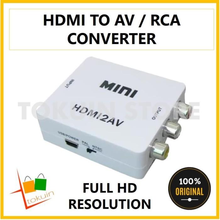 Converter Hdmi To Av Rca Konektor Adapter Mini Konverter Hdmi Ke Rca