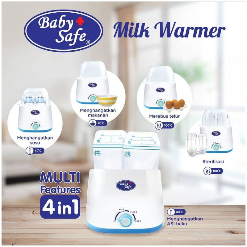 LB216 Baby Safe  Babysafe Twin Bottle Warmer Sterilizer (penghangat susu dan makanan bayi) / Alat Steril Botol