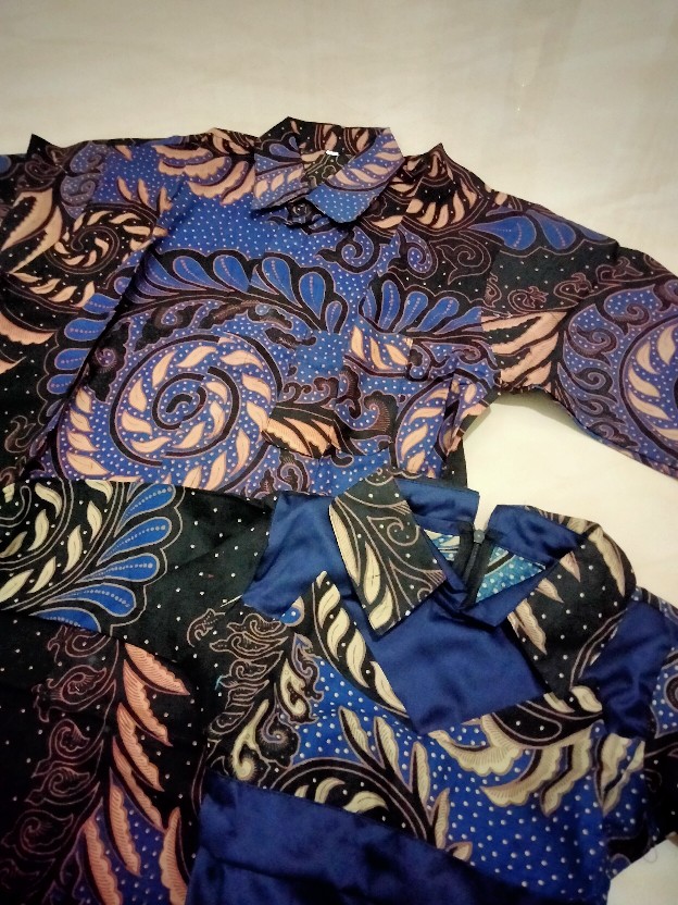 Batik Couple Keluarga Sania Ruffle Ori Ndoro Jowi Dnt Jazzy Gamis Velvet